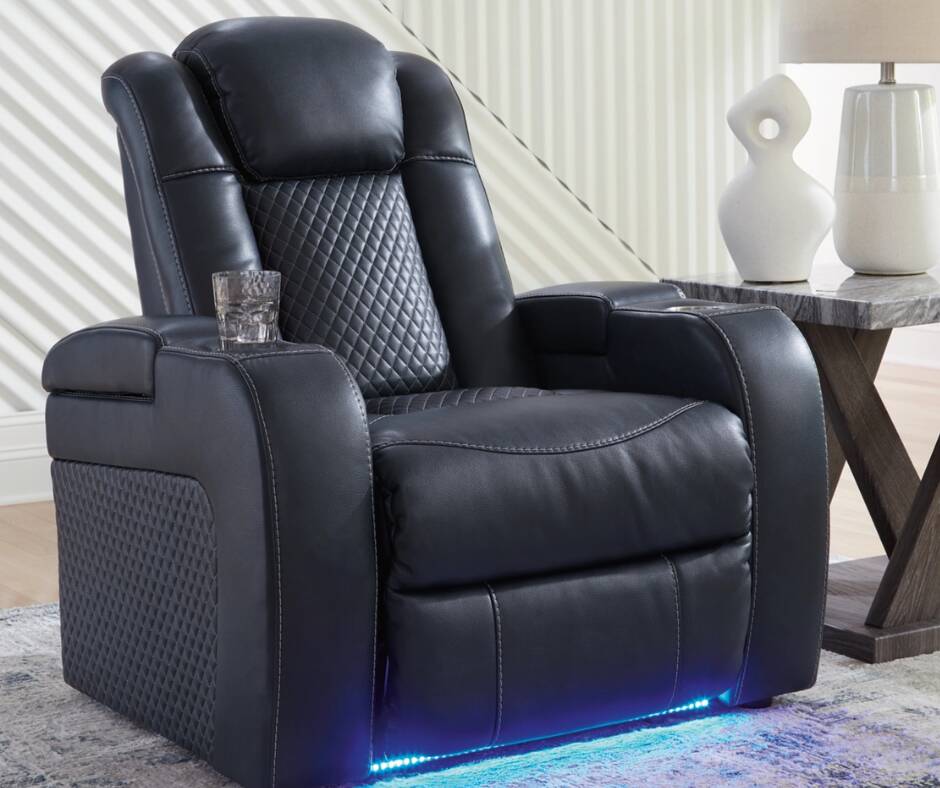 Fyne Dyme Dual Power Recliner-sapphire