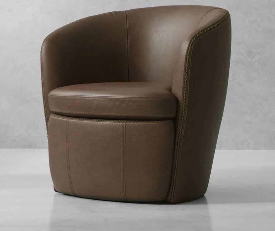 Barolo Club Chair-Brown